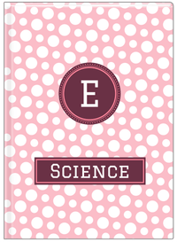 Thumbnail for Personalized Polka Dots Journal - Pink and White - Circle Nameplate - Front View