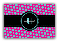 Thumbnail for Personalized Polka Dots Canvas Wrap & Photo Print - Pink with Circle Ribbon Nameplate - Front View