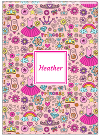 Thumbnail for Personalized Princess Journal I - Pink Background - Square Nameplate - Front View