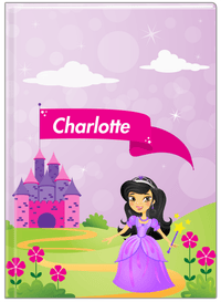 Thumbnail for Personalized Princess Journal V - Purple Background - Asian Princess - Front View