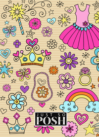 Thumbnail for Personalized Princess Journal VI - Brown Background - Back View