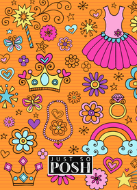 Thumbnail for Personalized Princess Journal VI - Orange Background - Back View