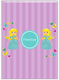Thumbnail for Personalized Princess Journal VII - Purple Background - Blonde Princess - Front View
