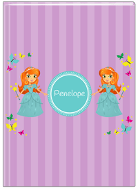 Thumbnail for Personalized Princess Journal VII - Purple Background - Redhead Princess - Front View