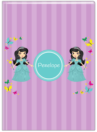 Thumbnail for Personalized Princess Journal VII - Purple Background - Black Hair Princess - Front View