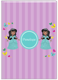 Thumbnail for Personalized Princess Journal VII - Purple Background - Black Princess II - Front View