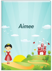 Thumbnail for Personalized Princess Journal VIII - Teal Background - Asian Princess - Front View