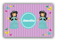 Thumbnail for Personalized Princess Canvas Wrap & Photo Print VII - Purple Background - Asian Princess - Front View
