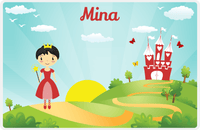 Thumbnail for Personalized Princess Placemat VIII - Teal Background - Asian Princess -  View