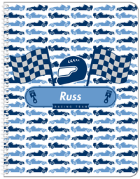 Thumbnail for Personalized Racecar Notebook VII - Racing Team I - Front View