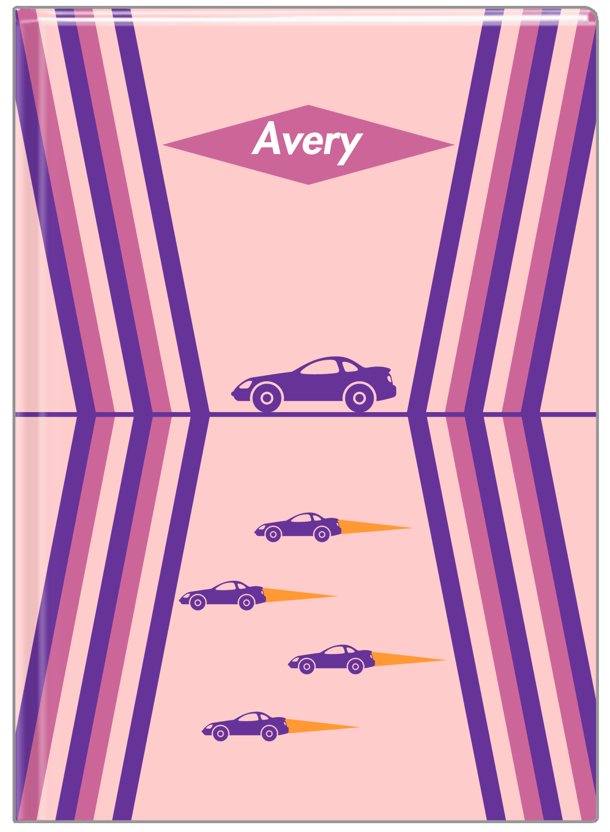 Personalized Racecar Journal III - Car III - Front View