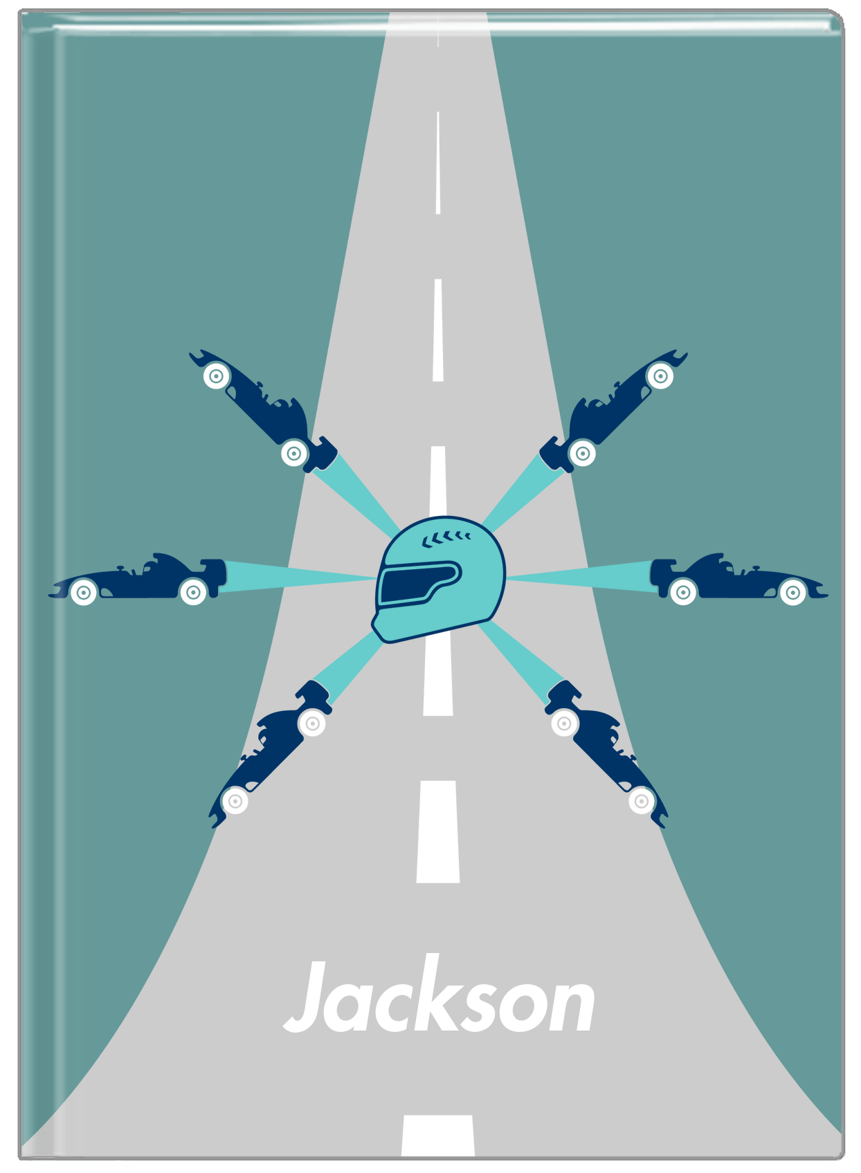 Personalized Racecar Journal V - Car I - Front View