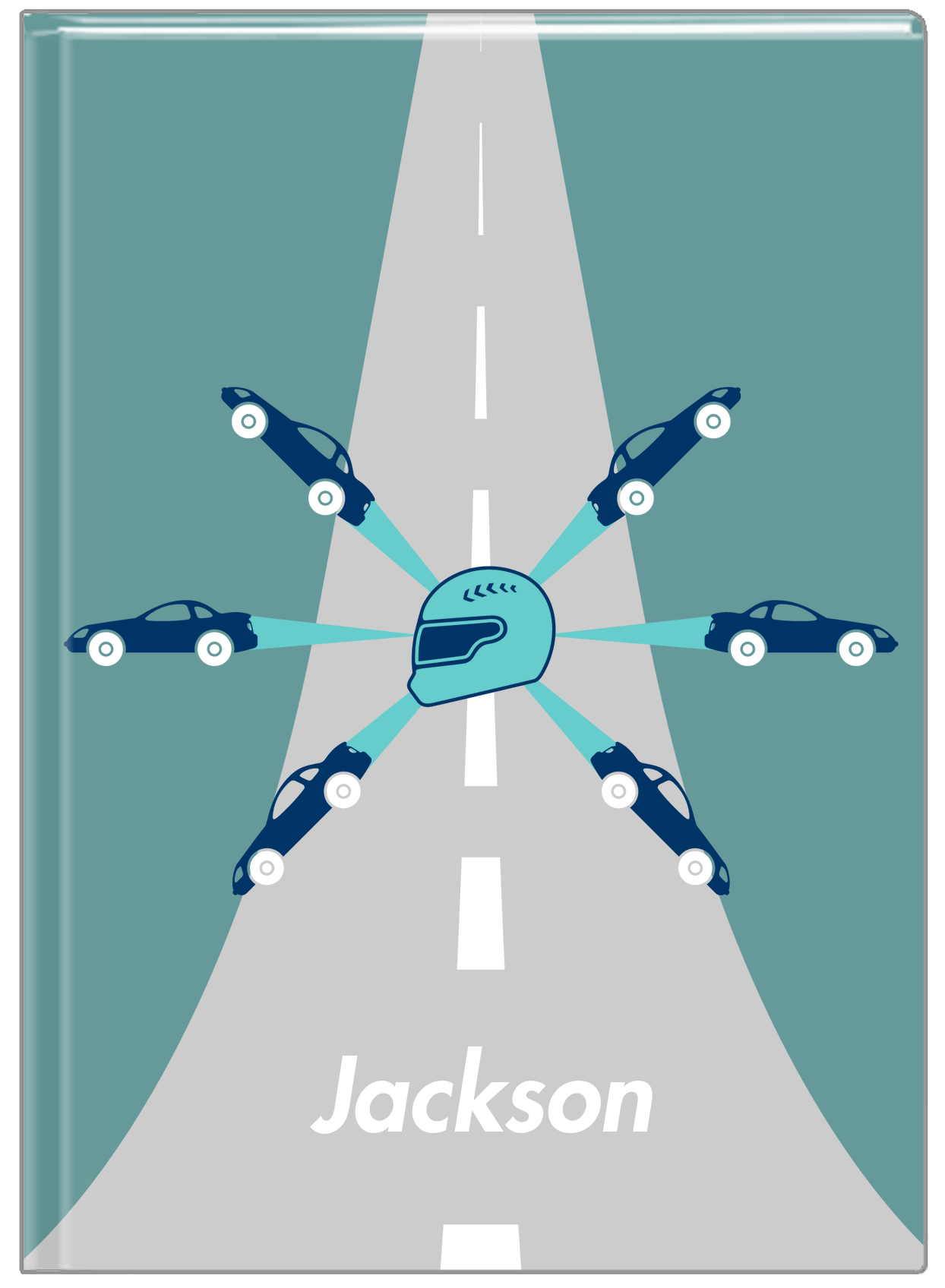 Personalized Racecar Journal V - Car II - Front View