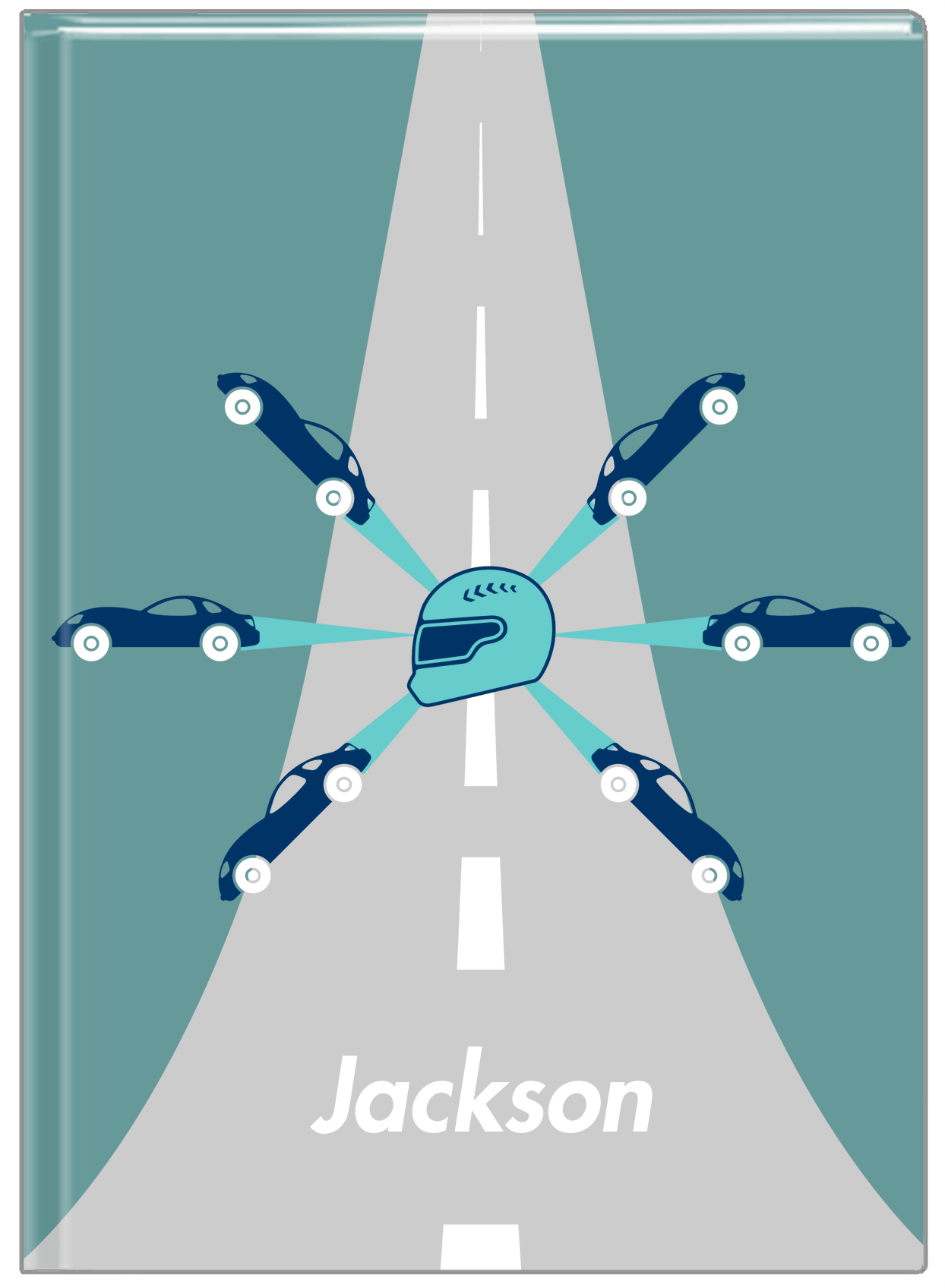 Personalized Racecar Journal V - Car III - Front View