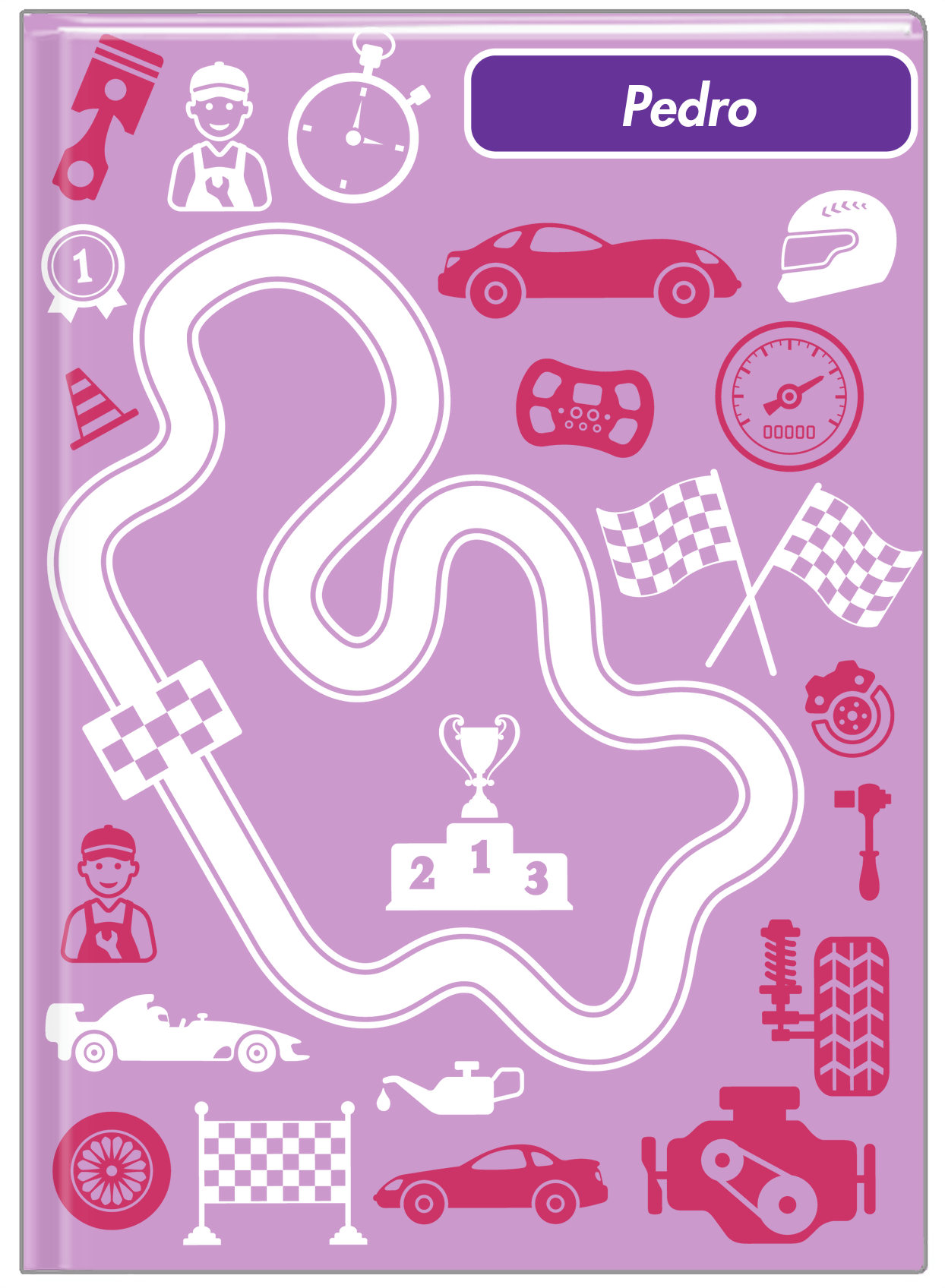 Personalized Racecar Journal VI - Car Parts I - Front View