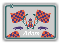 Thumbnail for Personalized Racecar Canvas Wrap & Photo Print I - Grey Background with Car II - Front View