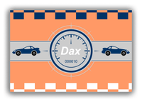 Thumbnail for Personalized Racecar Canvas Wrap & Photo Print IV - Orange Background with Car II - Front View