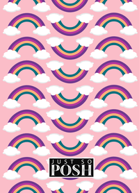 Thumbnail for Personalized Rainbows Journal - Pink Background - Back View