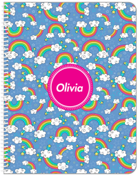 Thumbnail for Personalized Rainbows Notebook I - Circle Nameplate - Front View