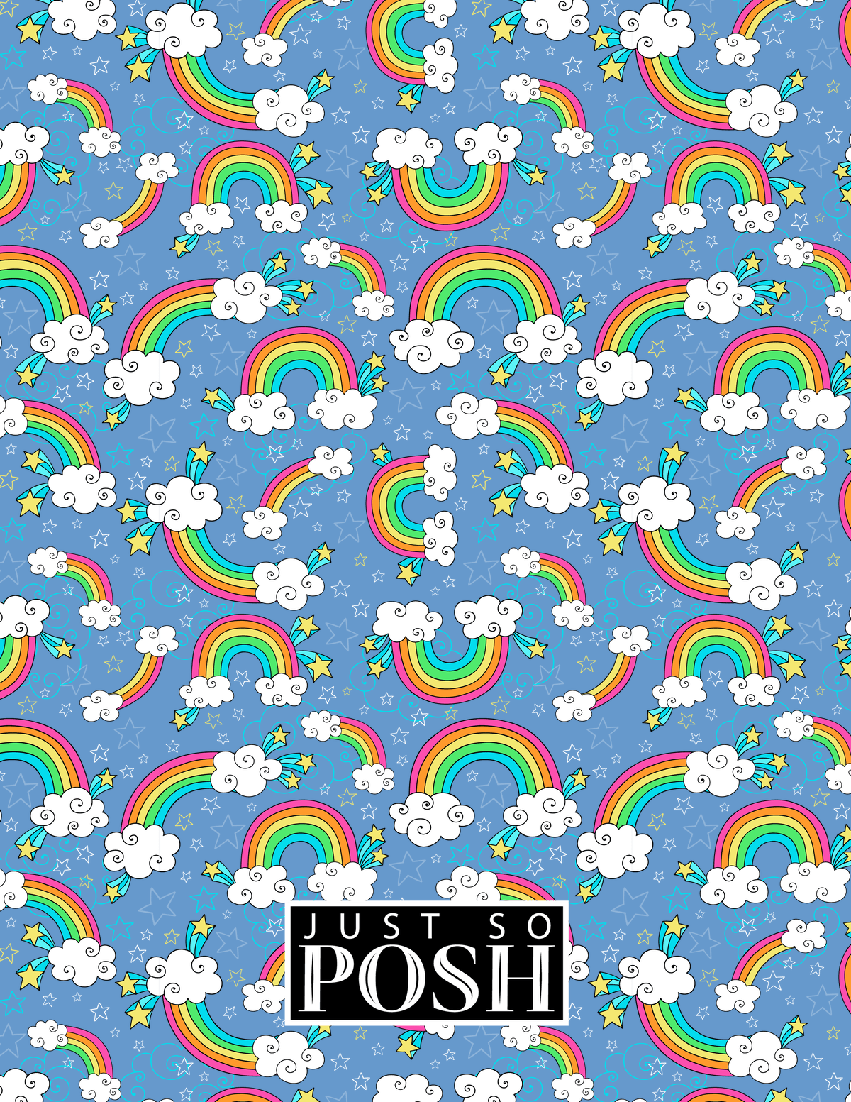 Personalized Rainbows Notebook I - Decorative Rectangle Nameplate - Back View