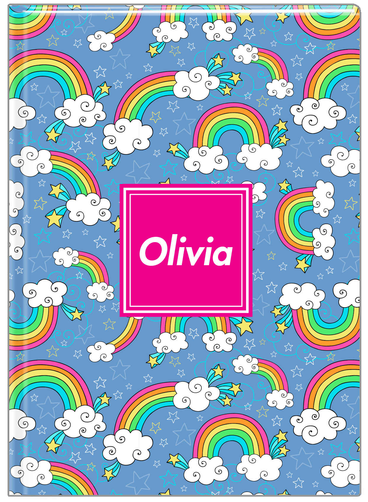 Personalized Rainbows Journal I - Square Nameplate - Front View