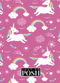 Thumbnail for Personalized Rainbows Journal III - Unicorns - Circle Nameplate - Back View