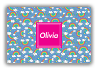 Thumbnail for Personalized Rainbow Canvas Wrap & Photo Print I - Square Nameplate - Front View