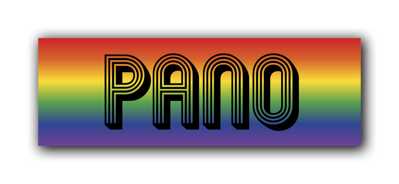 Personalized Rainbow 38x13 Pano Wall Art - Front View