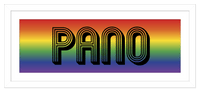 Thumbnail for Personalized Rainbow 38x13 Pano Wall Art - Front View
