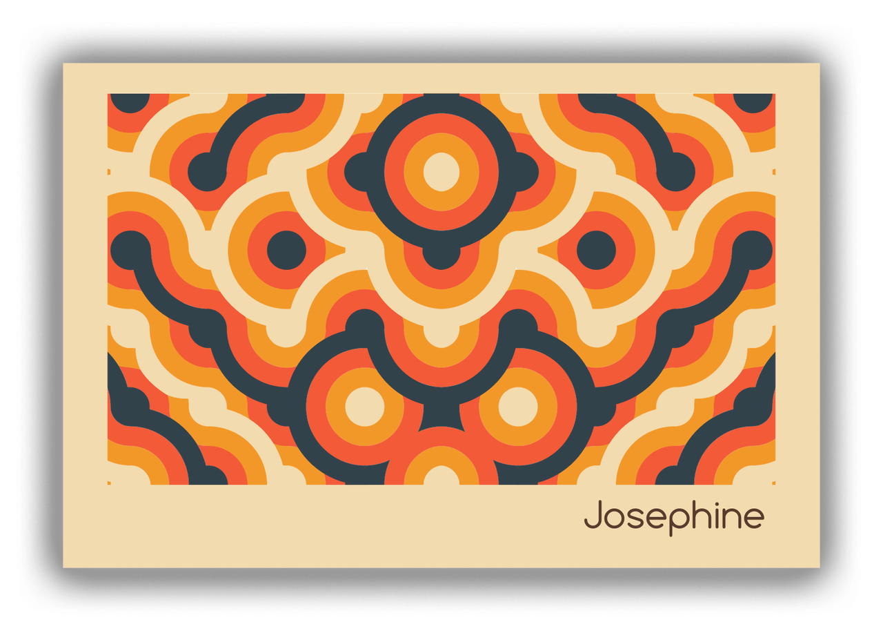 Personalized Retro Circles Canvas Wrap & Photo Print - Front View