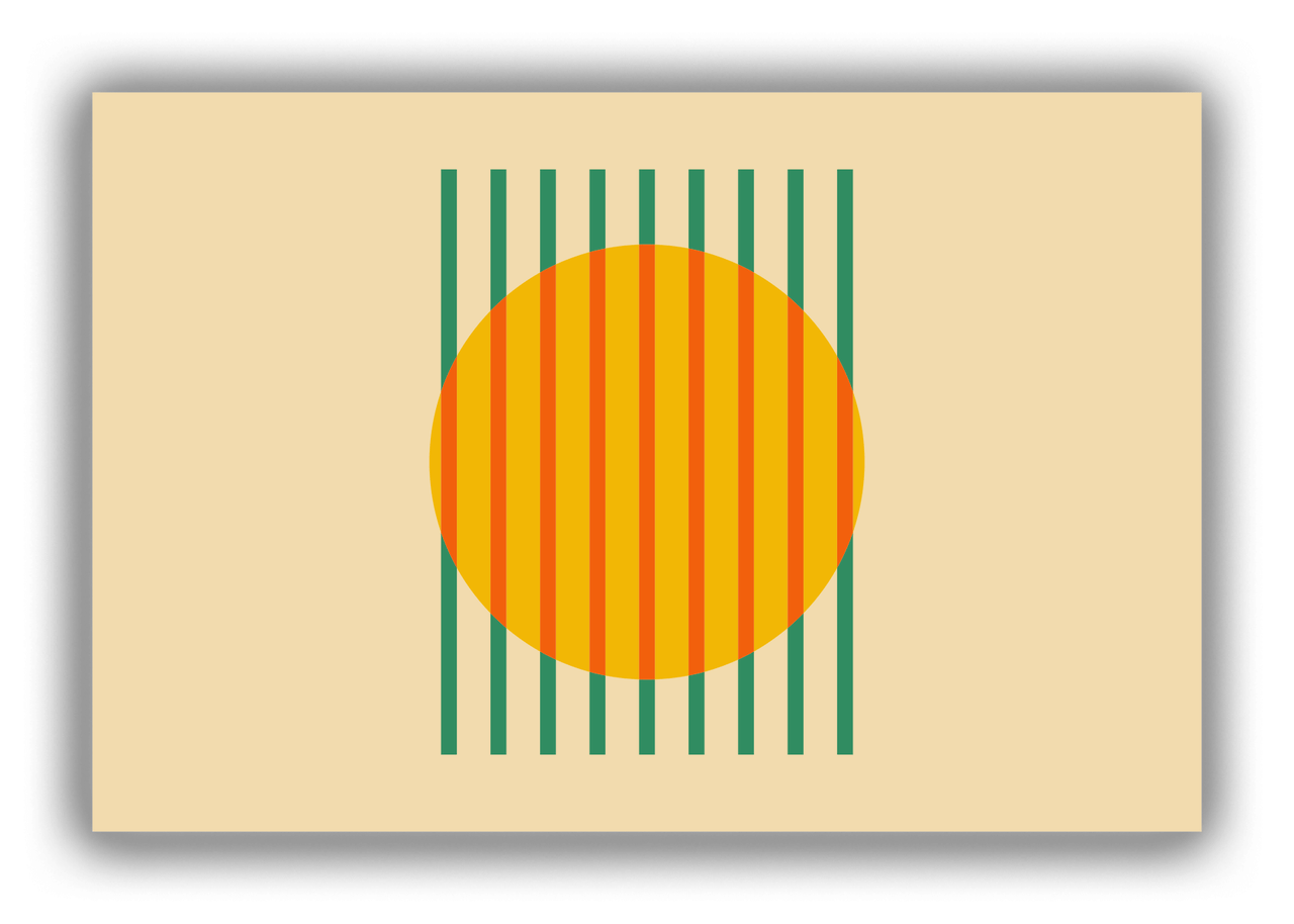Retro Circle Canvas Wrap & Photo Print - Front View