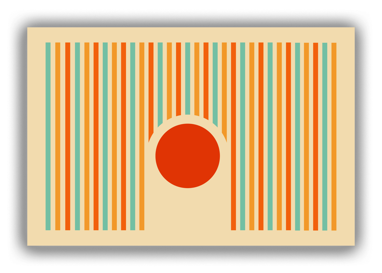 Retro Circle Stripes Canvas Wrap & Photo Print - Front View