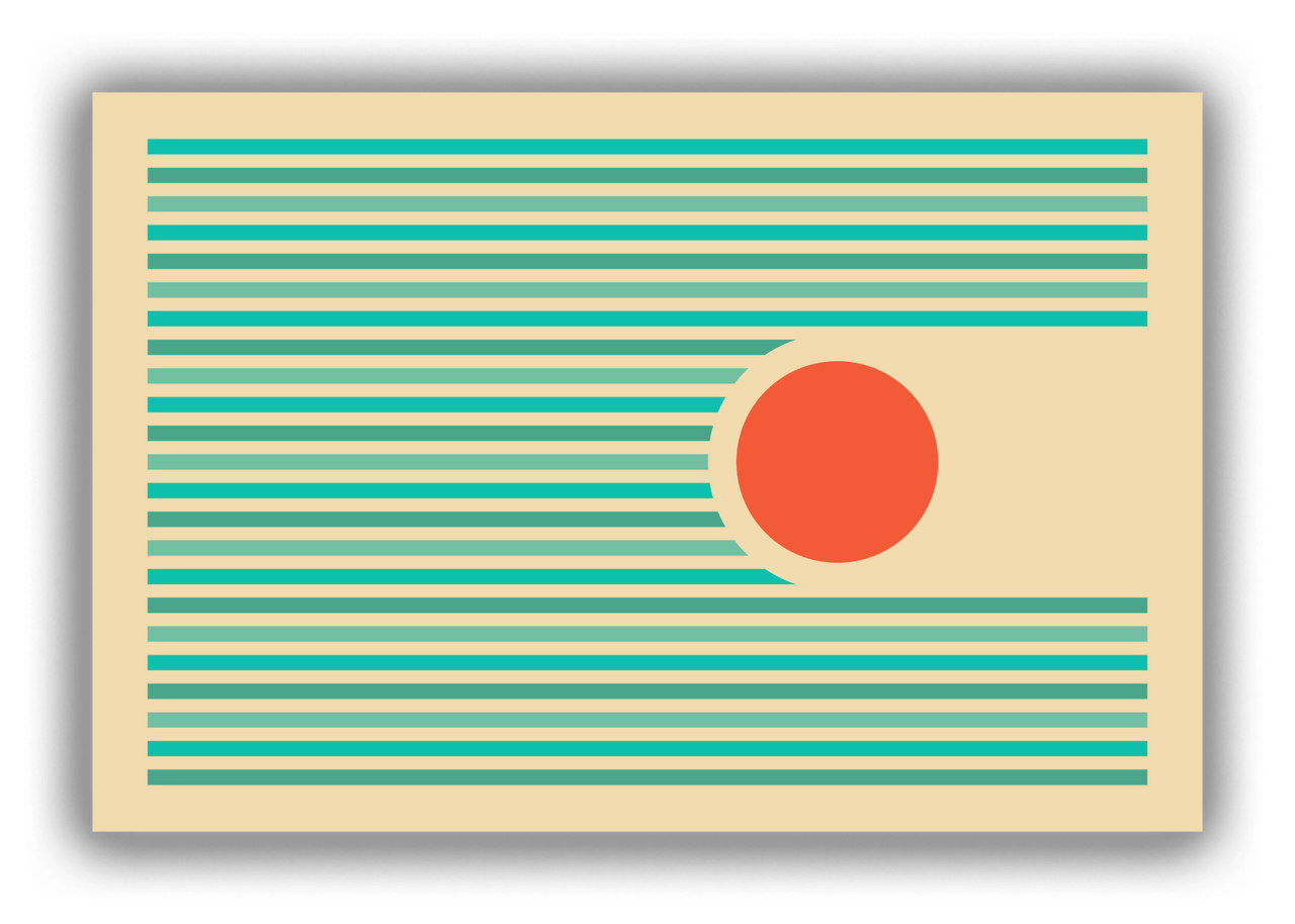 Retro Circle Stripes Canvas Wrap & Photo Print - Front View