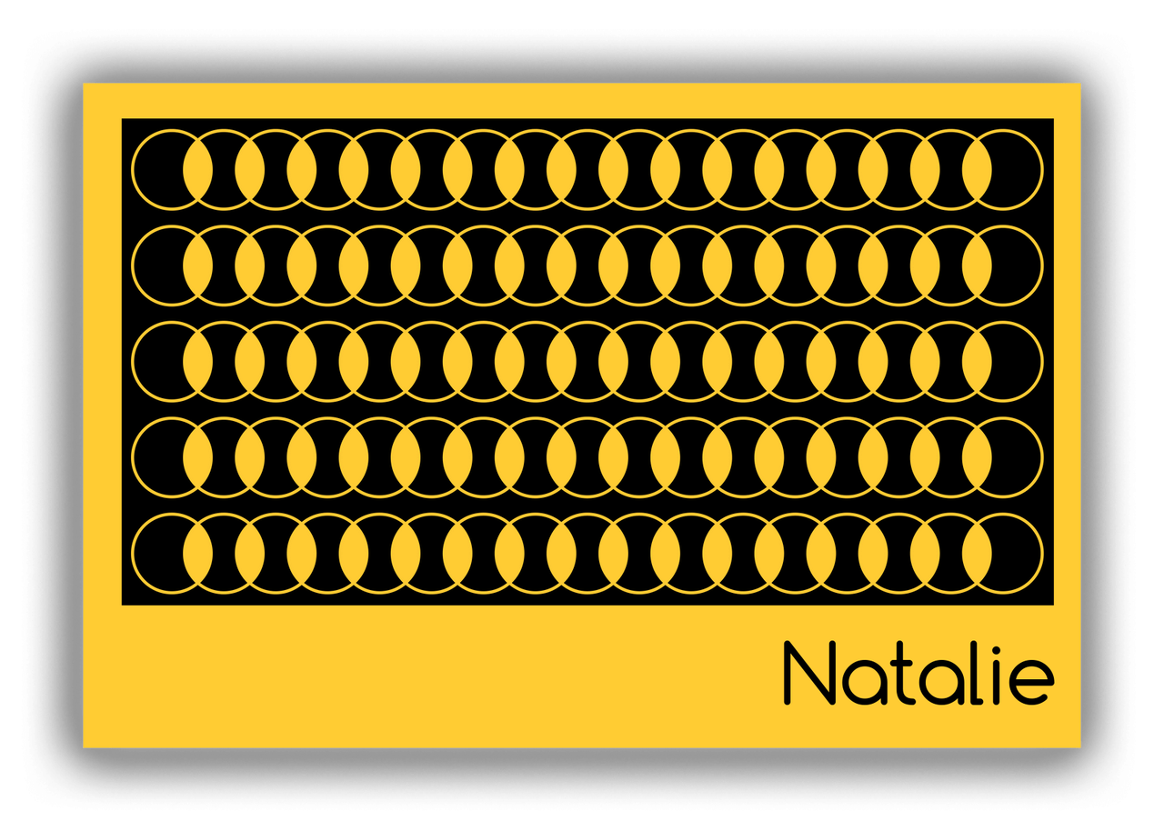 Personalized Retro Circles Canvas Wrap & Photo Print - Front View