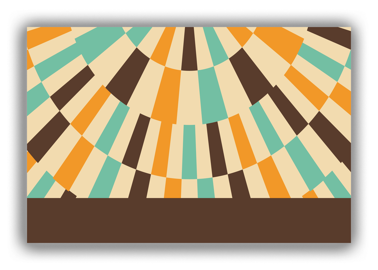Retro Circular Pattern Canvas Wrap & Photo Print - Front View