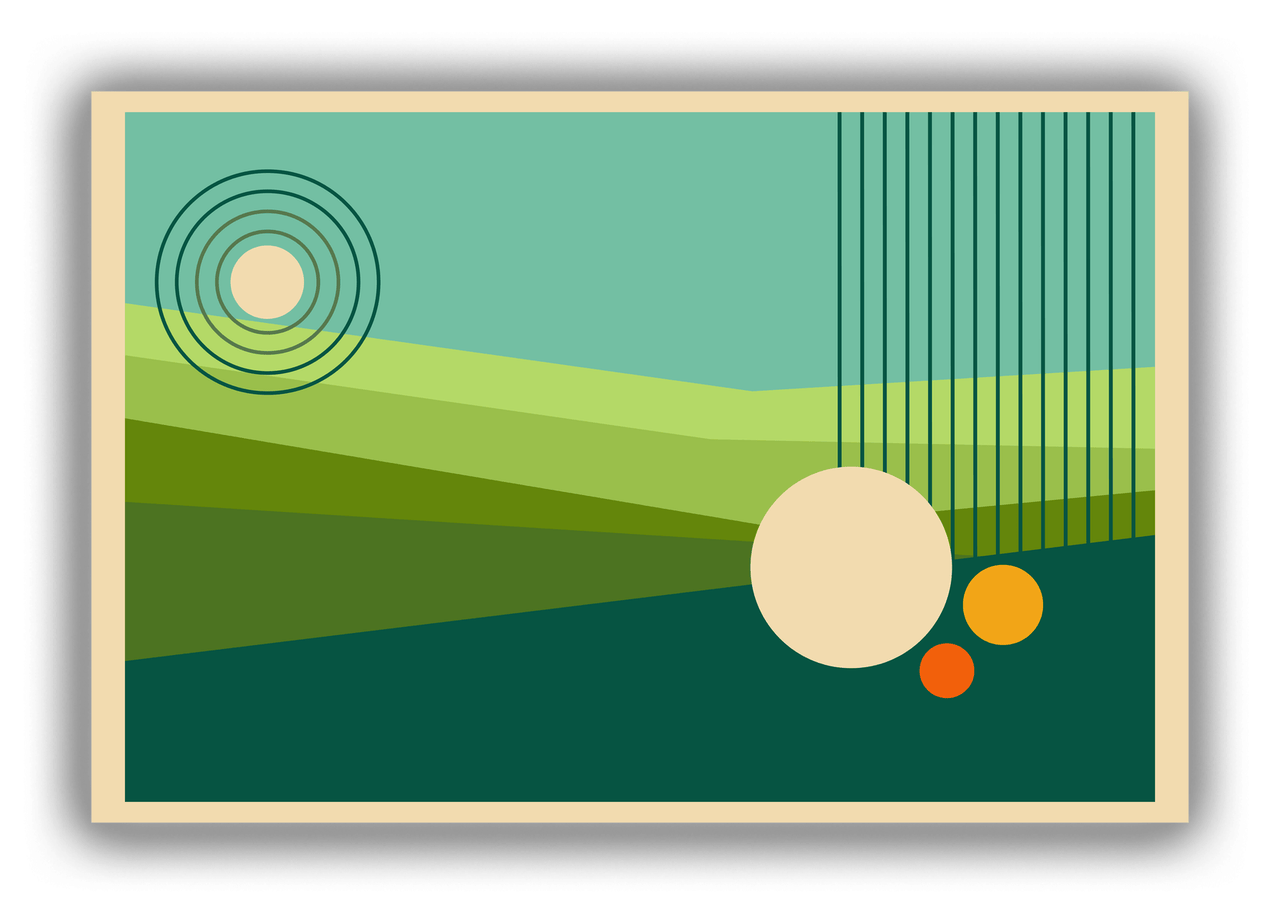 Retro Dots Canvas Wrap & Photo Print - Front View
