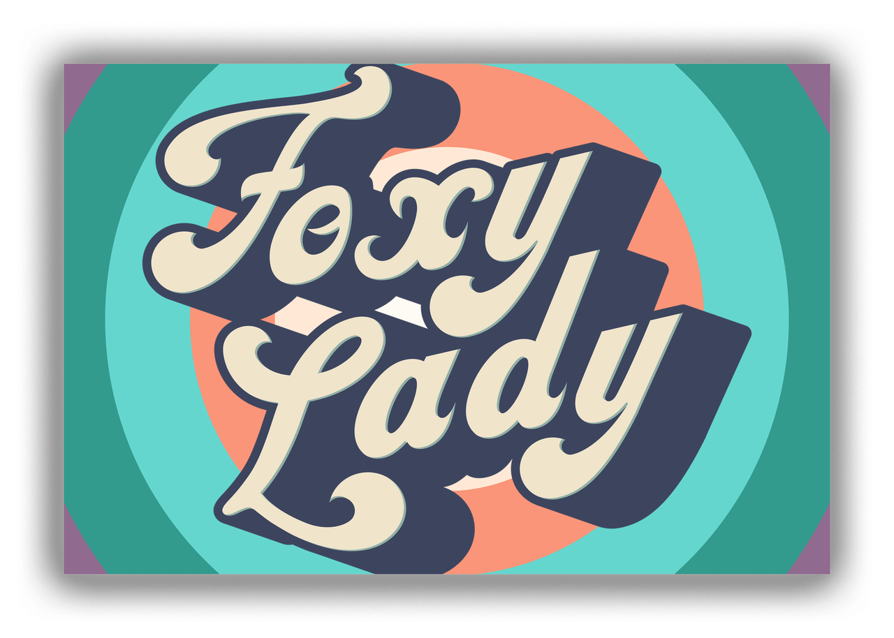 Retro Foxy Lady Canvas Wrap & Photo Print - Front View
