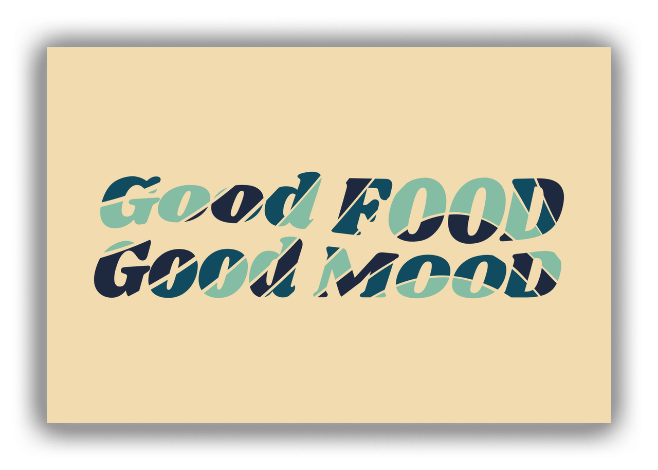 Retro Good Food Good Mood Canvas Wrap & Photo Print - Front View