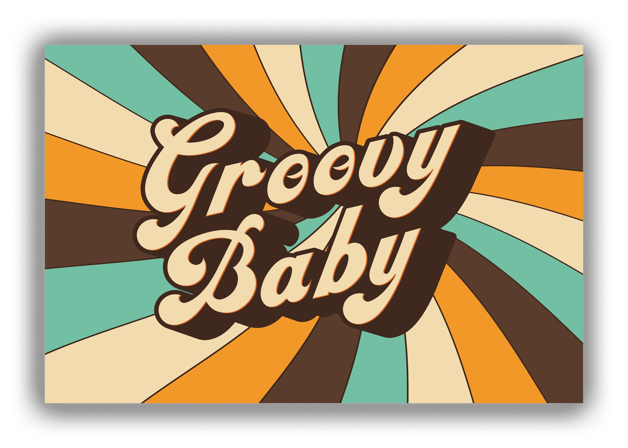 Retro Groovy Baby Canvas Wrap & Photo Print - Front View
