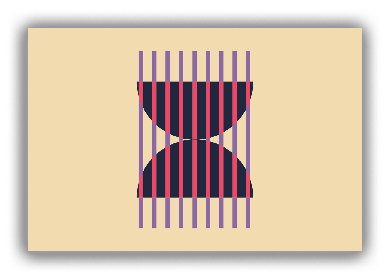 Retro Half Circles Canvas Wrap & Photo Print - Front View