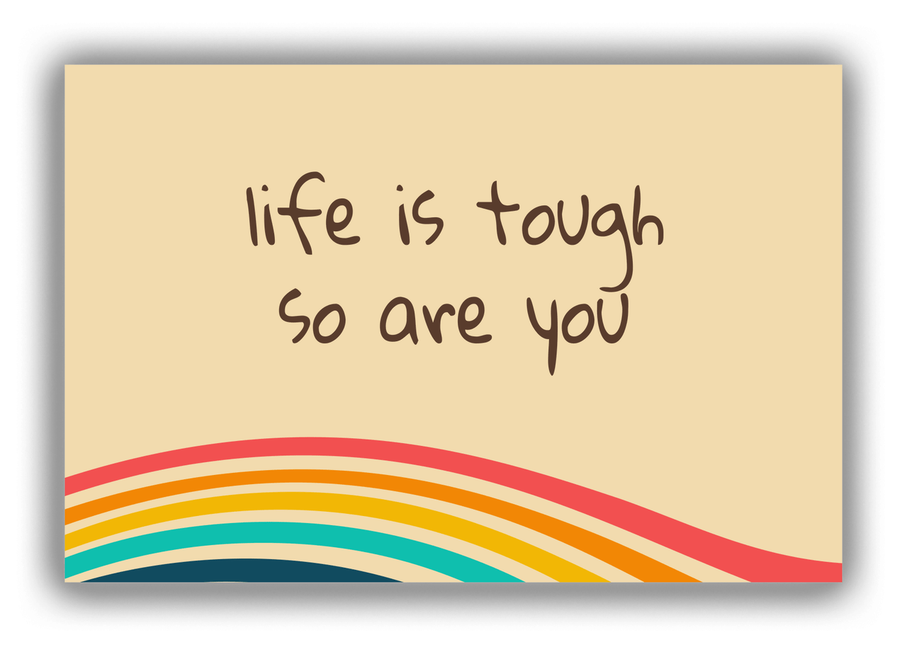 Retro Life Is Tough Canvas Wrap & Photo Print - Front View