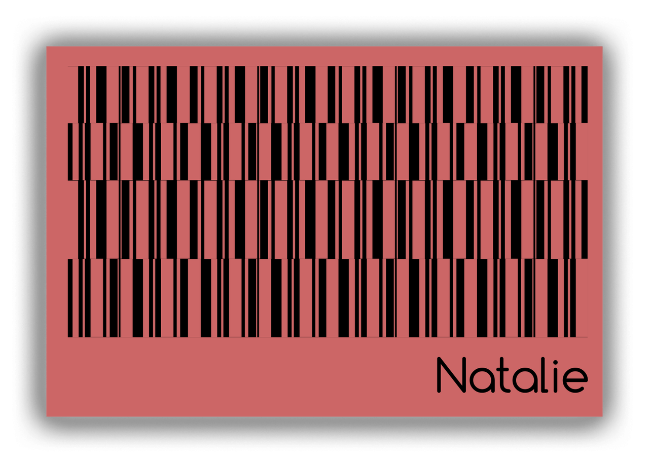 Personalized Retro Lines Canvas Wrap & Photo Print - Front View