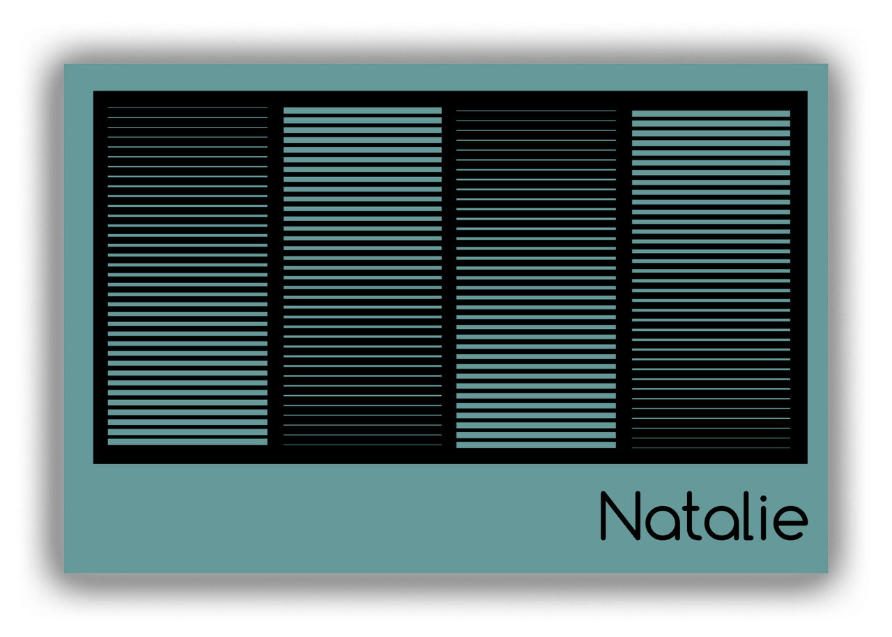 Personalized Retro Lines Canvas Wrap & Photo Print - Front View