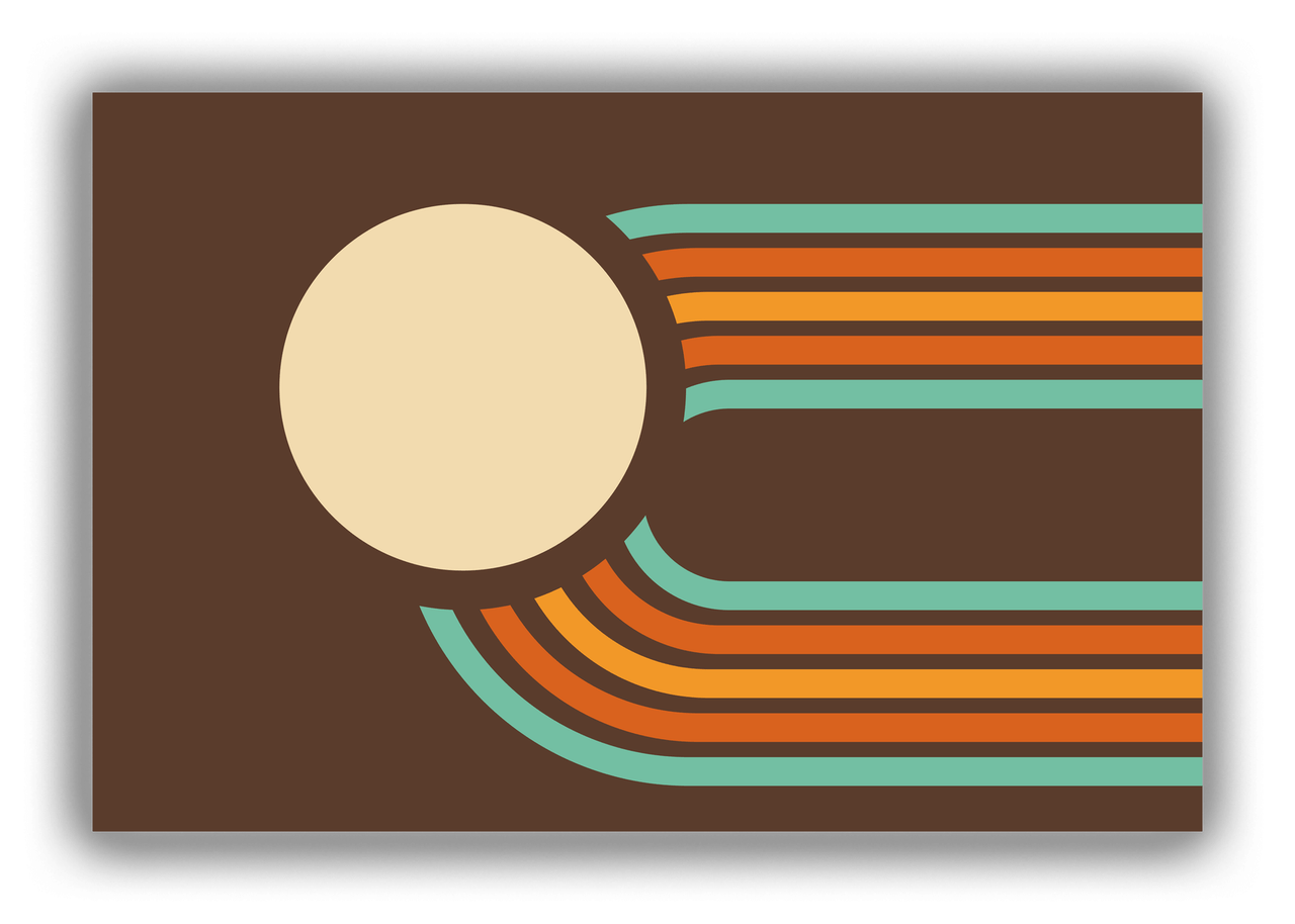 Retro Line Art Canvas Wrap & Photo Print - Front View