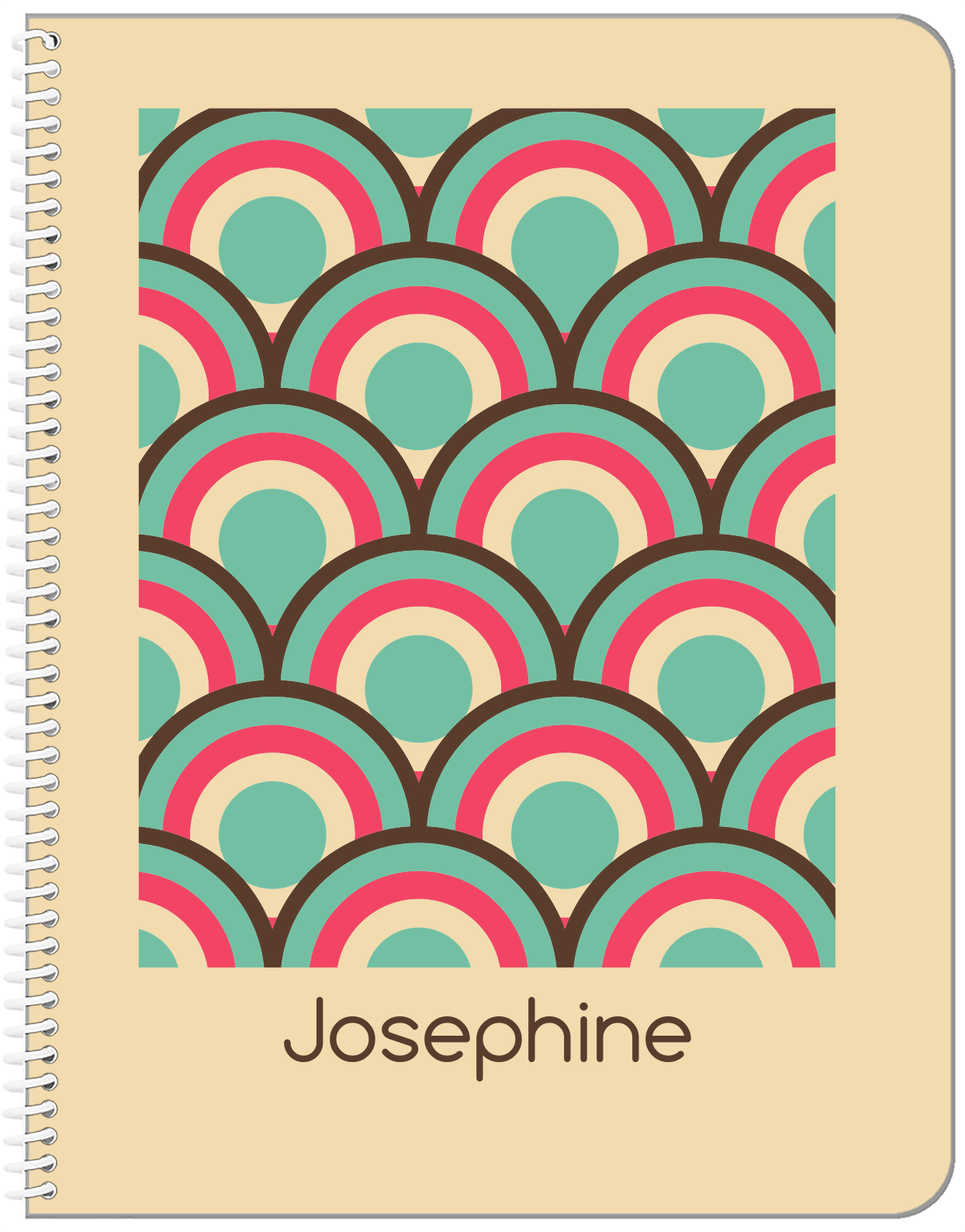 Personalized Retro Notebook - I - Front View