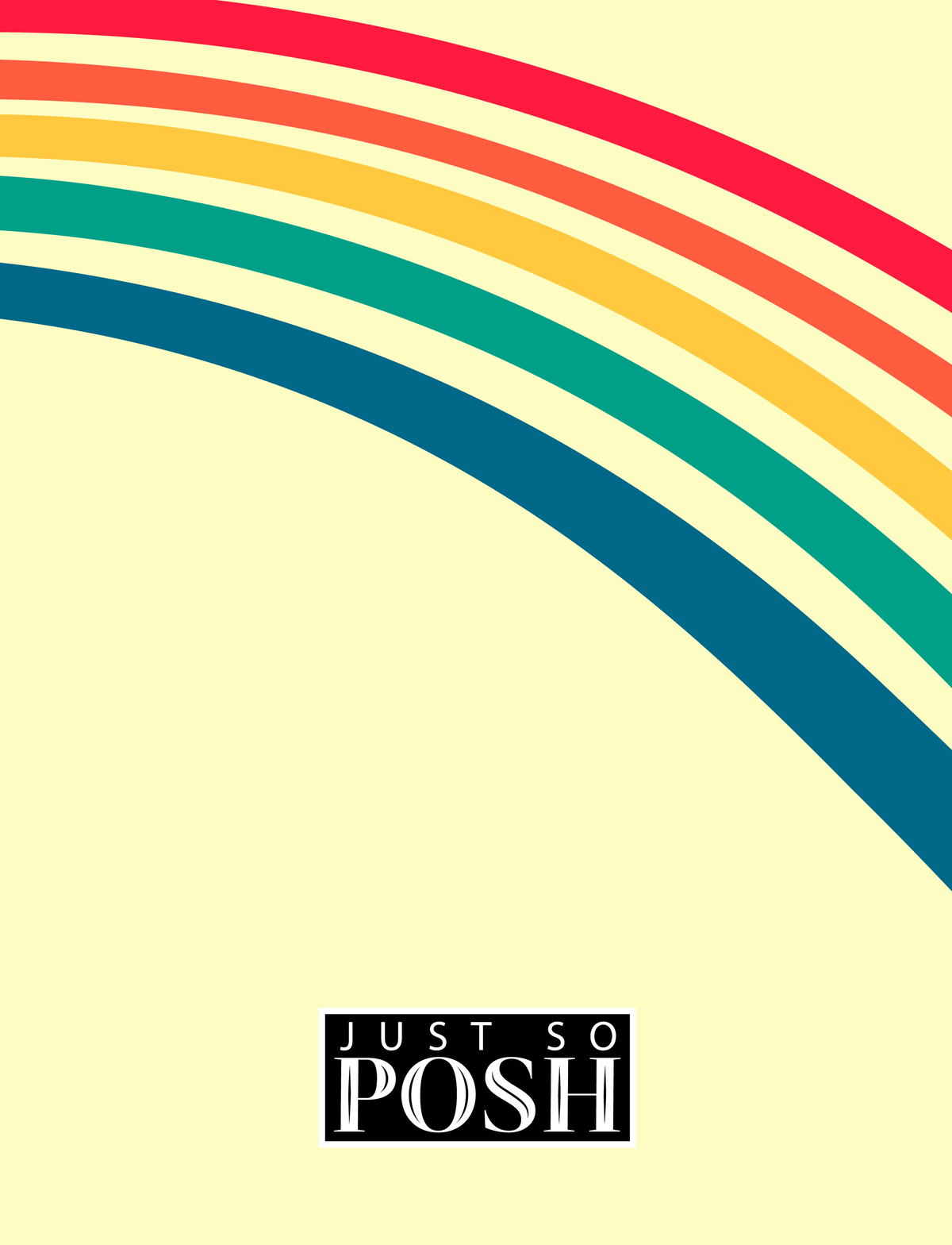Retro Rainbow Notebook - Back View