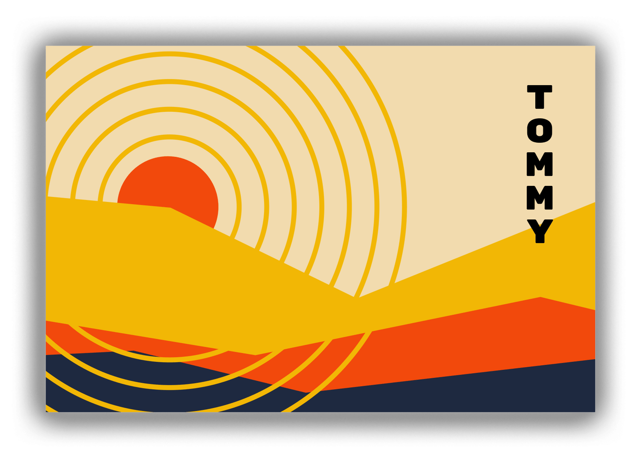 Personalized Retro Sunset Canvas Wrap & Photo Print - Front View