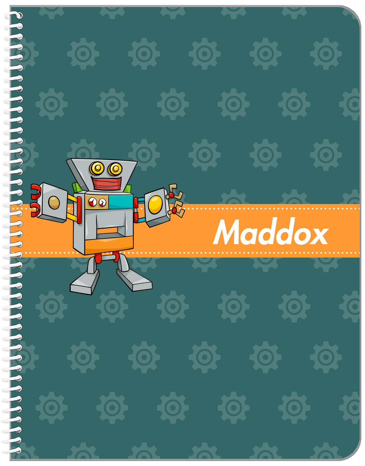 Personalized Robots Notebook V - Robot Gears VII - Front View