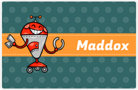 Thumbnail for Personalized Robots Placemat V - Robot Gears - Robot II -  View