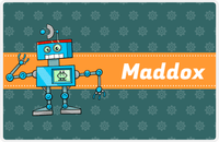 Thumbnail for Personalized Robots Placemat V - Robot Gears - Robot V -  View